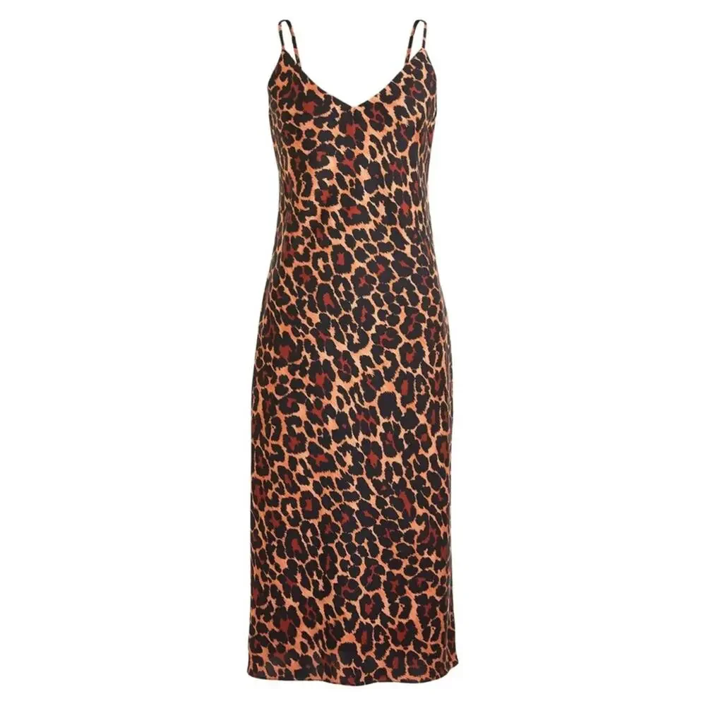 New J.Crew Bias-Cut Slip Dress in Leopard Women's Size 4